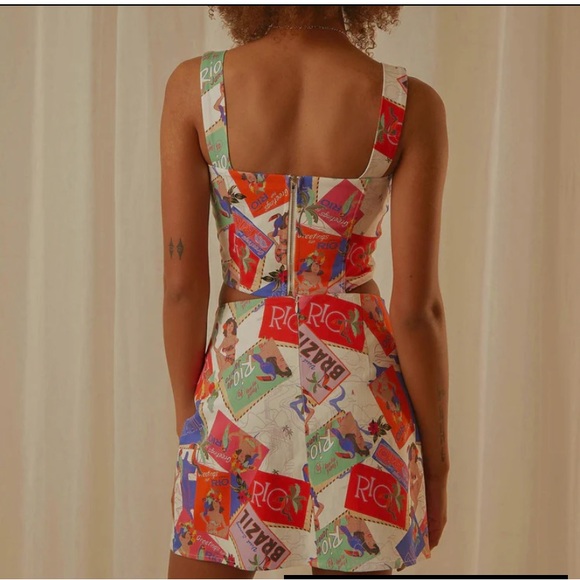 Peppermayo Stamp Travels Skirt Set - Picture 2 of 9